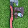 GROOMSMEN GIFT for HIM Forged Viking Axe Throwing Custom Handmade Carbon Steel Beautiful Engraved Handle Handmade Leather Sheath