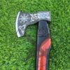 GROOMSMEN GIFT for HIM Forged Viking Axe Throwing Custom Handmade Carbon Steel Beautiful Engraved Handle Handmade Leather Sheath - Image 5