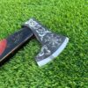 GROOMSMEN GIFT for HIM Forged Viking Axe Throwing Custom Handmade Carbon Steel Beautiful Engraved Handle Handmade Leather Sheath - Image 7