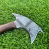 Igorot raindrop Head Axe in Vikings Style Full Tang  Handmade Damascus Unique Hunting Hatchet/Tomahawk Axe - Image 6